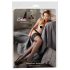 Cottelli Plus Size - stay-ups med bred spetskant (svart) - 8