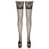Cottelli - Svart spetsstrumpa med blommor - 3