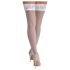 Cottelli - spetsiga, blommiga stay-ups (vita) - 3/M-L