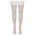 Cottelli - spetsiga, blommiga stay-ups (vita) - 4/L