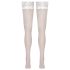Cottelli - spetsiga, blommiga stay-ups (vita) - 4/L