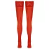 Cottelli - stay ups spets blommig röd - 3/M-L