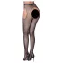 Cottelli Legwear - öppna, glansiga, svarta strumpbyxor (S-L)