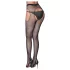 Cottelli Legwear - öppna, glansiga, svarta strumpbyxor (S-L)