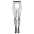 Cottelli Legwear - öppna, glansiga, svarta strumpbyxor (S-L)