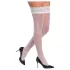 Cottelli - stay-ups strumpor - silkeslen - vit - L