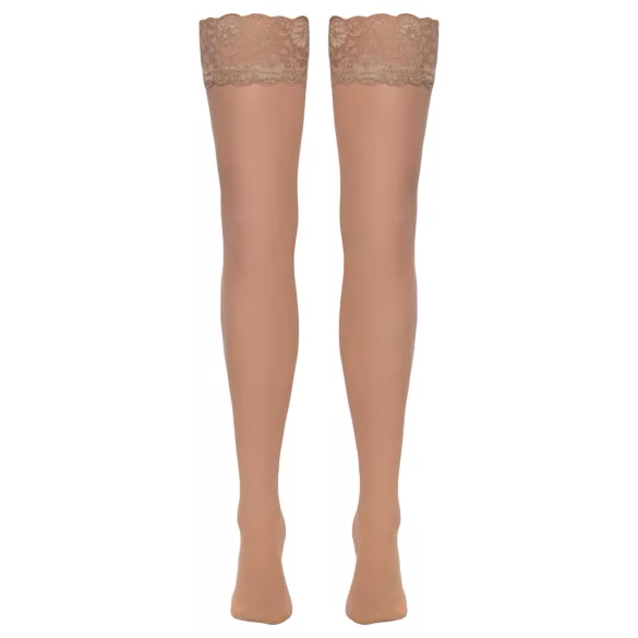 Cottelli - Stay-up strumpor - Silkeslen känsla - Nude - L