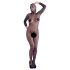 Mandy Mystery - Helkroppsnät Catsuit med Mask - Svart (S-L)