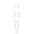 Obsessive G330 - transparent, mönstrad overall (vit) - XL/2XL