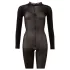 Cottelli - genomskinlig catsuit med öppen gren (svart) - S/M