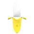 Lonely - uppladdningsbar vibrator - vattentät bananformad - gul/vit
