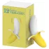 Lonely - uppladdningsbar vibrator - vattentät bananformad - gul/vit