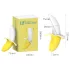 Lonely - uppladdningsbar vibrator - vattentät bananformad - gul/vit