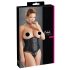 Cottelli Plus Size - satin korsett (svart)