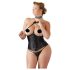 Cottelli Plus Size - satin korsett (svart)
