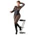 Cottelli Plus Size - satin korsett (svart)
