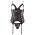 Cottelli - Justerbar Strumpbyxa Topp (svart) - XL
