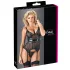 Cottelli - transparent topp - glansiga ränder - svart - M