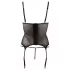 Cottelli - transparent topp - glansiga ränder - svart - M