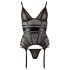 Cottelli - Glansrandig, transparent topp (svart) - M