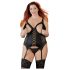 Cottelli Plus Size - Justerbar strumphållare (svart) - 3XL