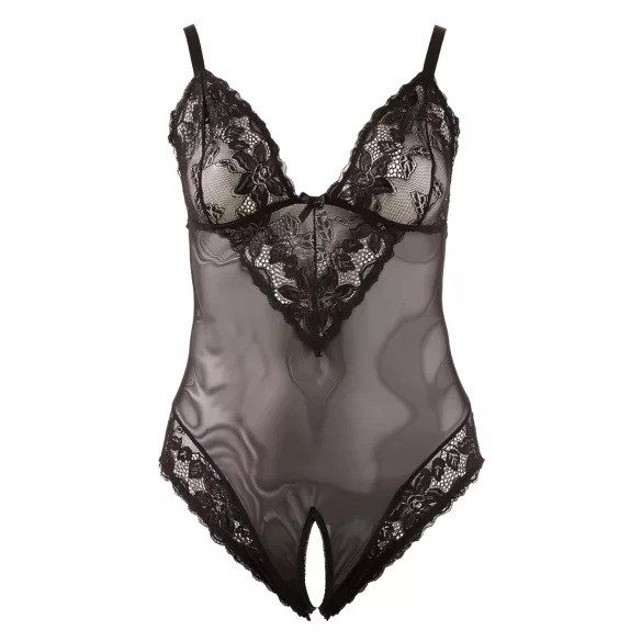 Cottelli Plus Size - spetsbody - svart - XXXXL