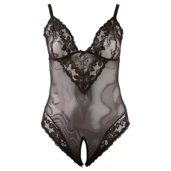 Cottelli Plus Size - spetsbody - svart - XXXXL