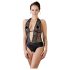 Cottelli - Spetshalsband body (svart)