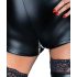 Noir - glansig långärmad jumpsuit shorts (svart) - M