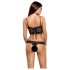 Obsessive Alluria - Blommig spetsbody (svart) - L/XL