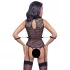 Cottelli Bondage - spetsbody med band - svart - L