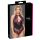 Cottelli Plus Size - Blommig body (svart-lila) - 4XL