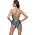 Cottelli - Snörning spets bodysuit, öppen - Grön - XL