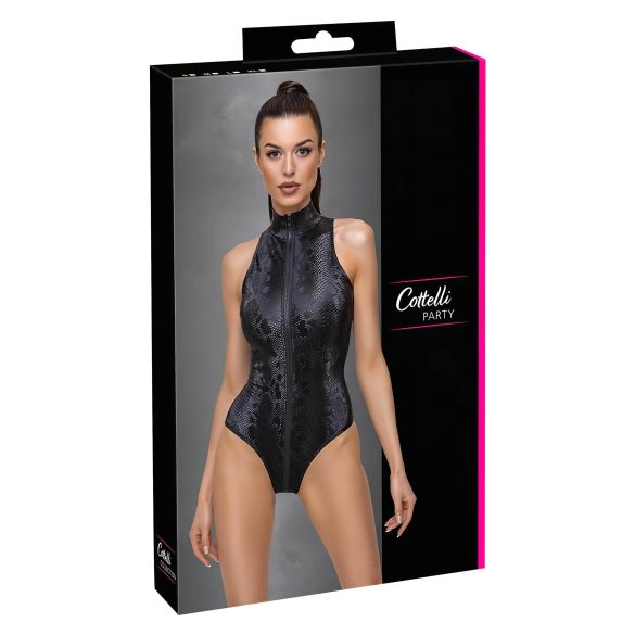 Cottelli Party - Ormskinnsmönstrad body (svart) - L