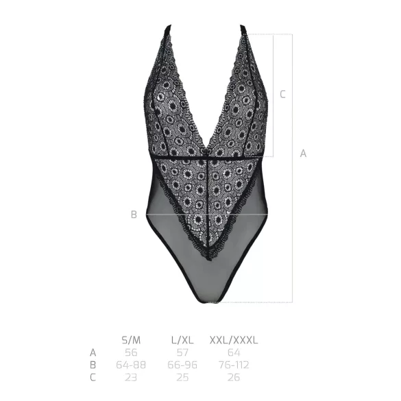 Passion Eco Zinnia - spetsbody (svart) - L/XL
