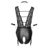 Cottelli Bondage – spetsig body med halsband (svart) - M