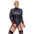Cottelli Bondage Plus Size - spetsärm body (svart) - 2XL