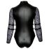 Cottelli Bondage Plus Size - spetsärm body (svart) - 2XL