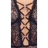 Cottelli Curves Plus - Transparant mönstrad body (svart)