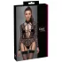 Cottelli - transparent kroppsbodysuit med band - svart