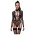 Cottelli - genomskinlig, rem-bodysuit (svart) - M
