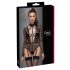 Cottelli - genomskinlig, rem-bodysuit (svart) - M