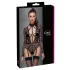 Cottelli - transparent kroppsbodysuit med band - svart - M