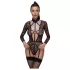 Cottelli - transparent kroppsbodysuit med band - svart - M