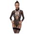 Cottelli - transparent kroppsbodysuit med band - svart - L
