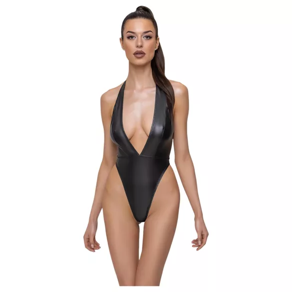 Cottelli Party - body med halterneck - glansig - svart