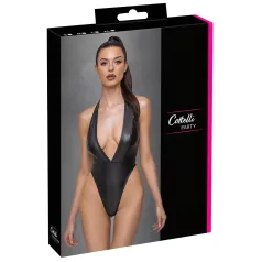 Cottelli Party - body med halterneck - glansig - svart - M