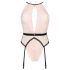 Obsessive Lilines - kropp i rosa med strumpebandshållare - L/XL