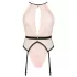 Obsessive - body med strumpebandshållare - rosa - L/XL
