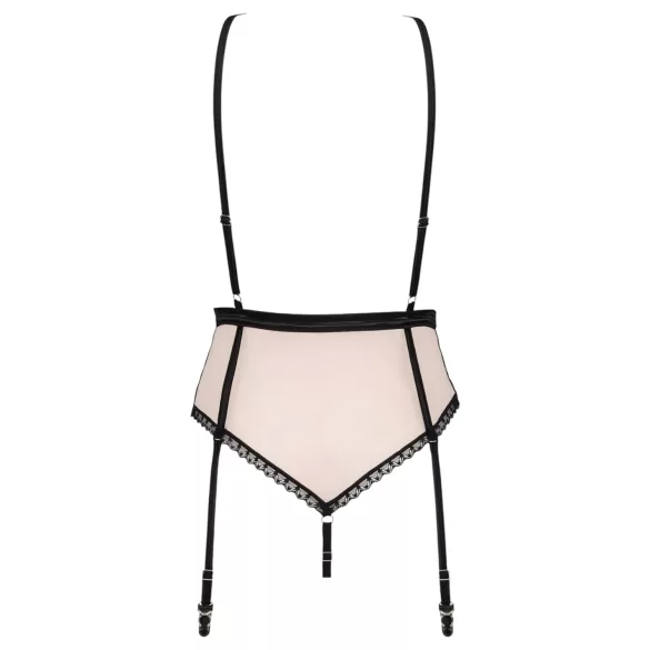 Obsessive - body med strumpebandshållare - rosa - L/XL
